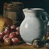 Luis Meléndez, Nature morte aux prunes, figues, pain et récipients